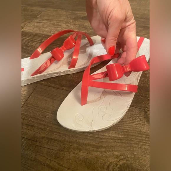 Impanema gisele bündchen flip flops sandals thongs pink bow white sandal 10 41 - Picture 2 of 9